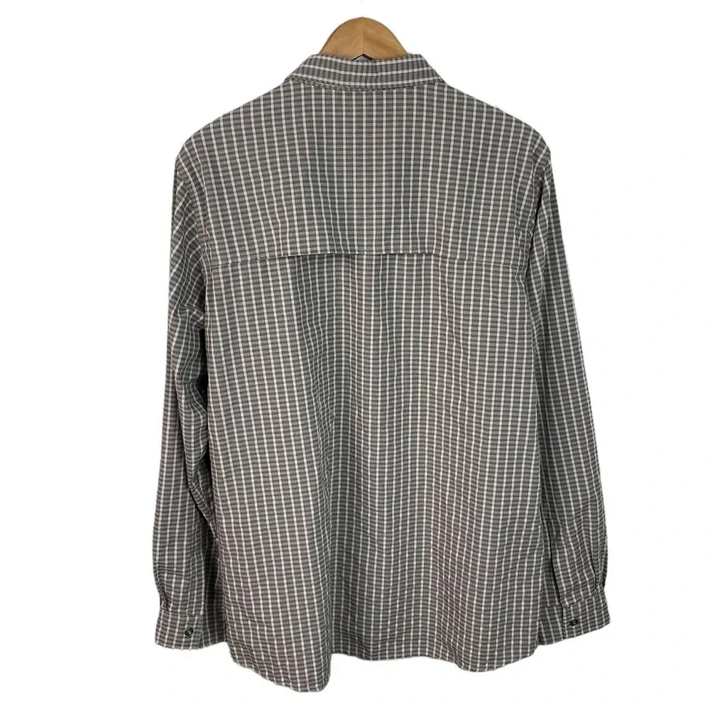 BF853 Mens Nike ACG Athletic Performance Plaid Button Down Shirt XL